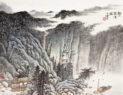宋玉麟 溪山气清图 镜心